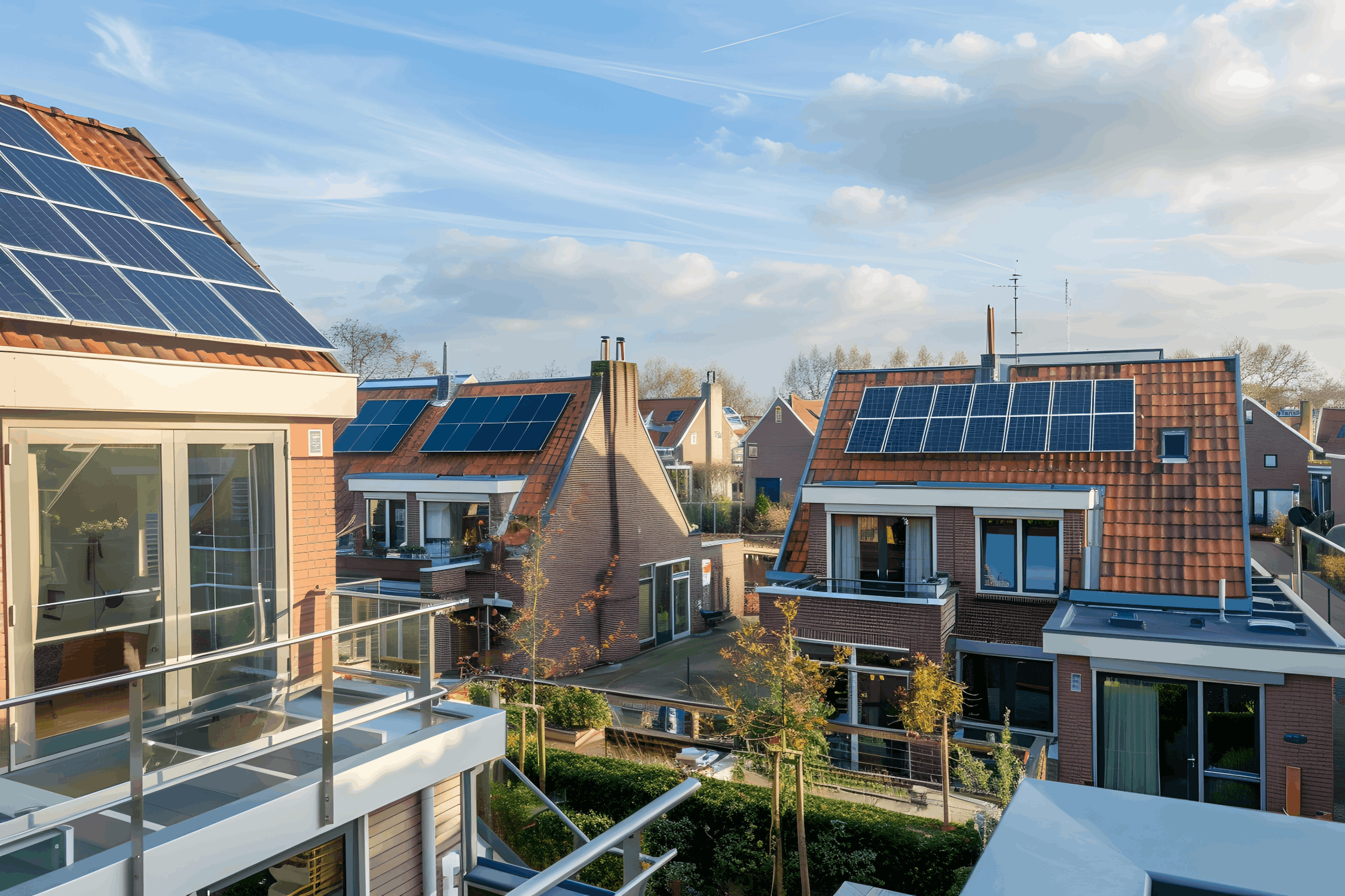 Nederlandse woningen met zonnepanelen